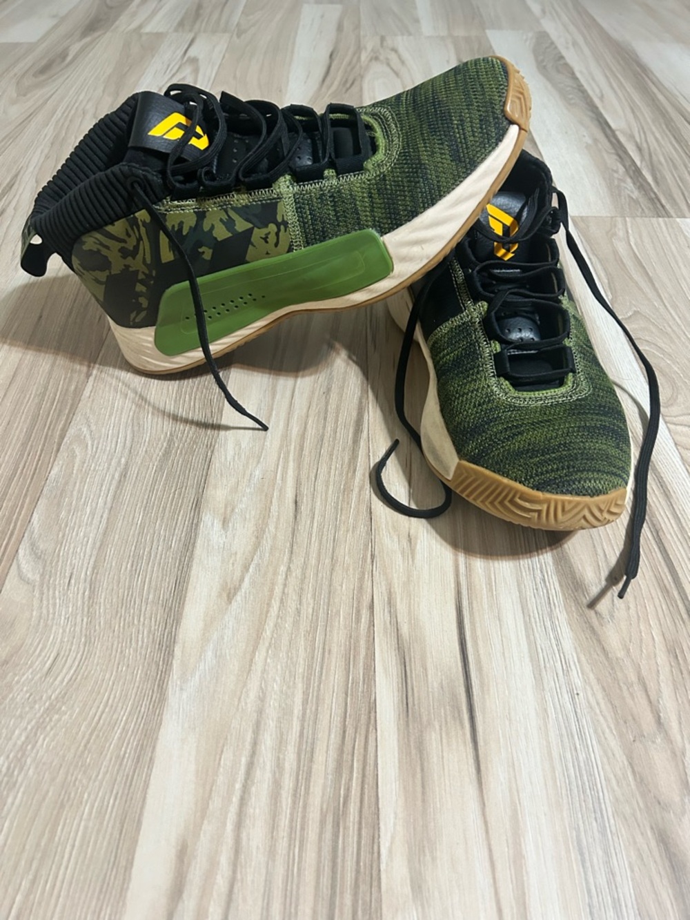Adidas Dame 6 Green and Black Men's Basketball High-Top Sneakers